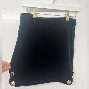 Urban Outfitters Velvet Black Mini Skirt